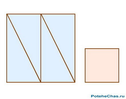 Сложите из полученных частей квадрат - Графическая головоломка