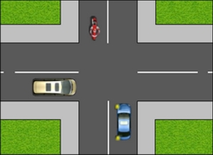 Дорожные правила тест - проезд перекрестка